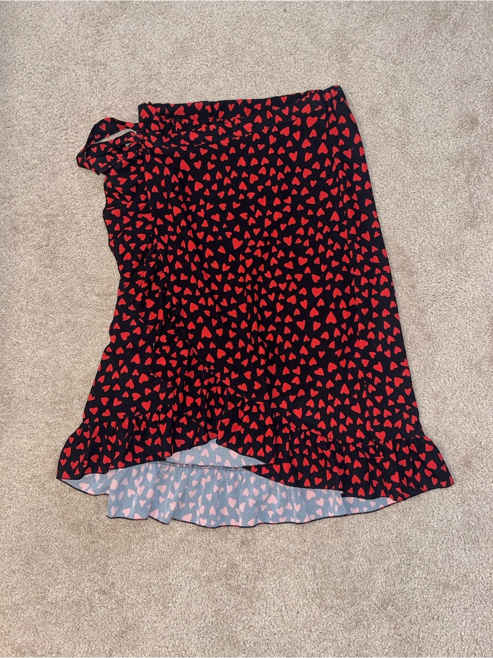 Boohoo Heart Midi Wrap Skirt
